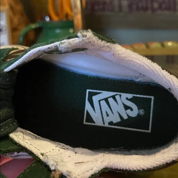 VANS Little Kids Old Skool Shoe - Camo Jungle Green - Picture 5 of 8